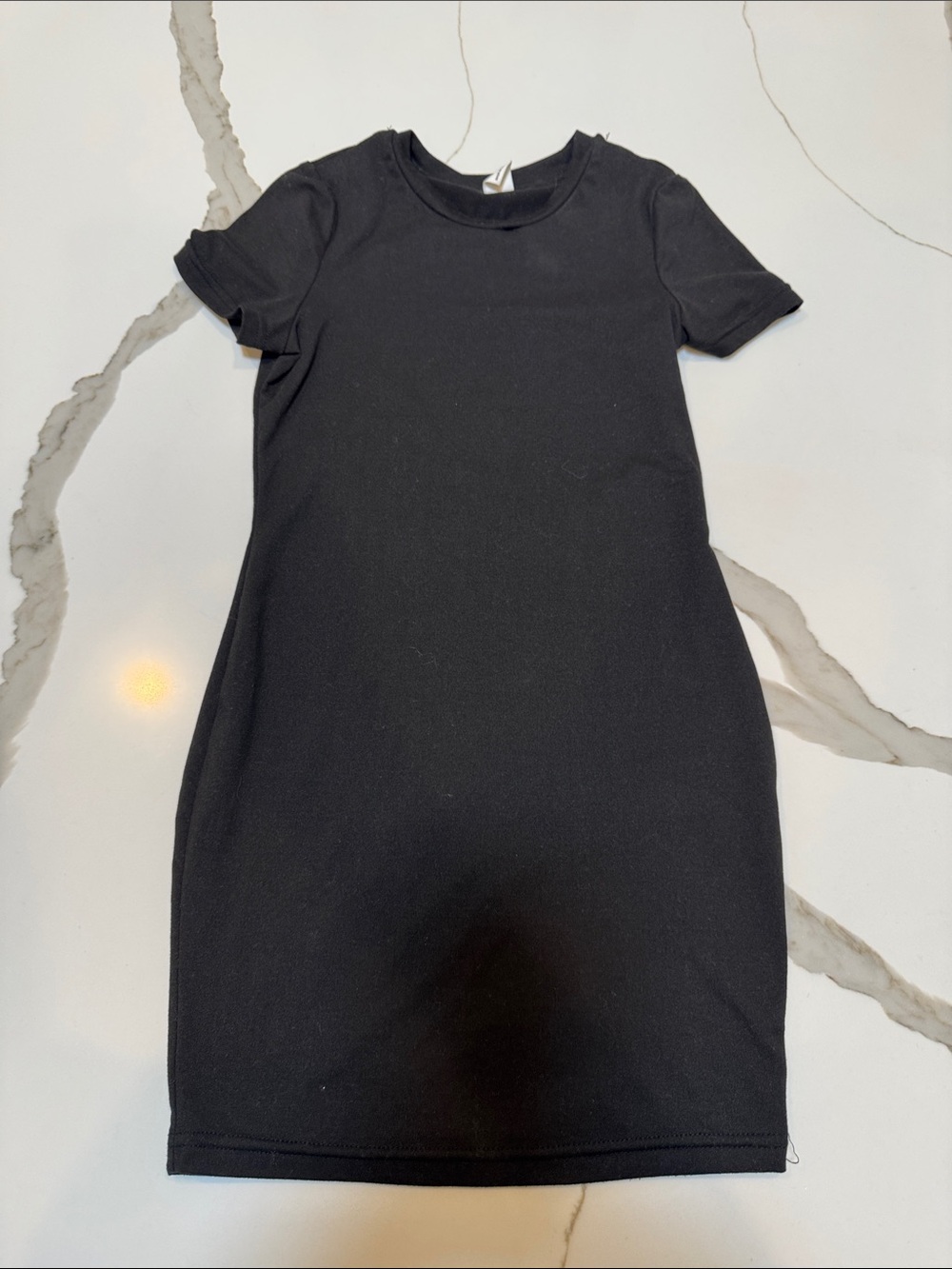 Like New Girls Classic Black Short-Sleeve Bodycon Dress - 8yr